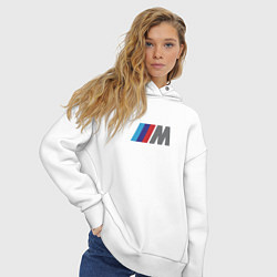 Толстовка оверсайз женская BMW logo sport, цвет: белый — фото 2