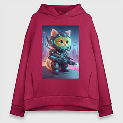 Женское худи оверсайз Cool kitten - special cyberforces