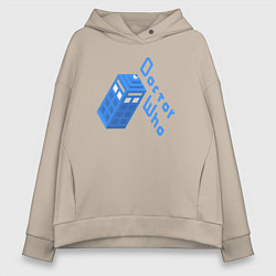 Женское худи оверсайз Blue doctor who
