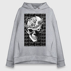 Толстовка оверсайз женская Берсерк последняя надежда, цвет: меланж