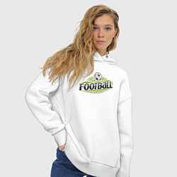 Толстовка оверсайз женская Football sport, цвет: белый — фото 2