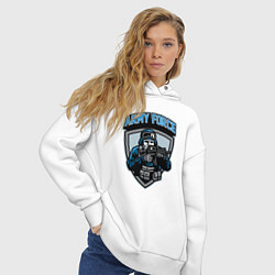 Толстовка оверсайз женская Army force, цвет: белый — фото 2