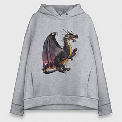 Толстовка оверсайз женская HOMM3 Black Dragon, цвет: меланж