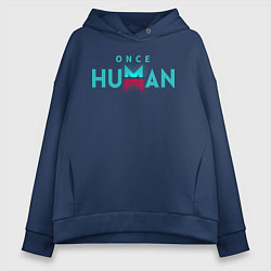 Женское худи оверсайз Once human logo