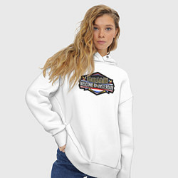 Толстовка оверсайз женская Добро пожаловать в Амстердам, цвет: белый — фото 2