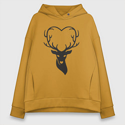 Женское худи оверсайз Love deer