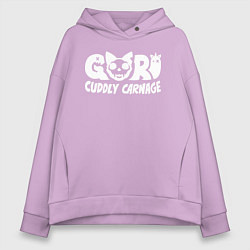 Толстовка оверсайз женская Goro cuddly carnage logotype, цвет: лаванда