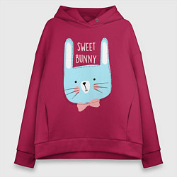 Толстовка оверсайз женская Sweet bunny, цвет: маджента