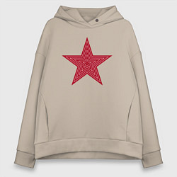 Женское худи оверсайз USSR red star