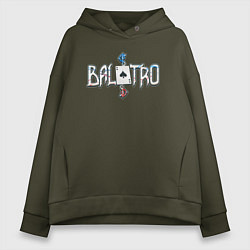 Толстовка оверсайз женская Balatro logotype, цвет: хаки