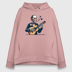 Толстовка оверсайз женская Dead melody, цвет: пыльно-розовый