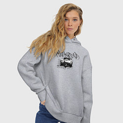 Толстовка оверсайз женская Punk road, цвет: меланж — фото 2