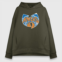 Толстовка оверсайз женская Wu-tang knicks, цвет: хаки