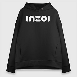 Толстовка оверсайз женская Inzoi logo, цвет: черный