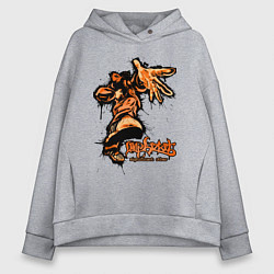 Толстовка оверсайз женская Limp Bizkit - graffiti, цвет: меланж