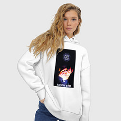 Толстовка оверсайз женская Exo monster, цвет: белый — фото 2