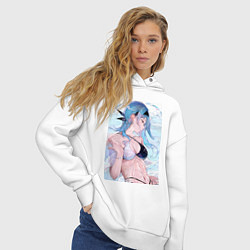 Толстовка оверсайз женская Геншин Эола Лоуренс, цвет: белый — фото 2