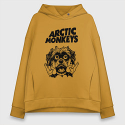 Толстовка оверсайз женская Arctic Monkeys - rock dog, цвет: горчичный