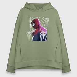 Толстовка оверсайз женская Spider-man, цвет: авокадо