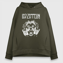 Женское худи оверсайз Led Zeppelin rock dog