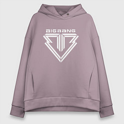 Толстовка оверсайз женская Big bang logo, цвет: сиреневый