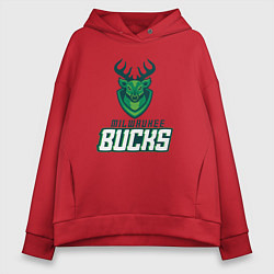 Женское худи оверсайз Milwaukee Bucks NBA