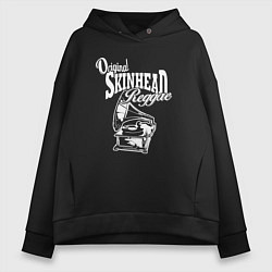 Толстовка оверсайз женская Skinhead reggae, цвет: черный