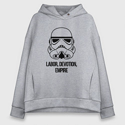 Толстовка оверсайз женская Empire labor devotion, цвет: меланж
