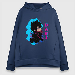 Толстовка оверсайз женская Моя геройская академия злодей Dabi, цвет: тёмно-синий