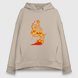 Толстовка оверсайз женская НСК, цвет: миндальный