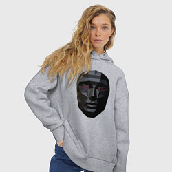 Толстовка оверсайз женская Маска босса, цвет: меланж — фото 2