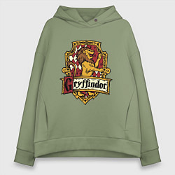 Женское худи оверсайз Hogwarts - gryffindor logo