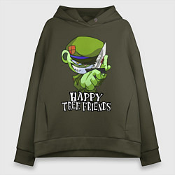 Женское худи оверсайз Happy three friends - Flippy