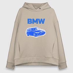 Женское худи оверсайз Blue bmw