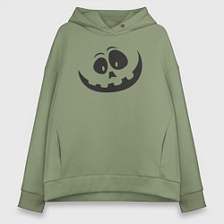 Толстовка оверсайз женская Halloween smile, цвет: авокадо