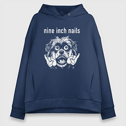 Женское худи оверсайз Nine Inch Nails rock dog