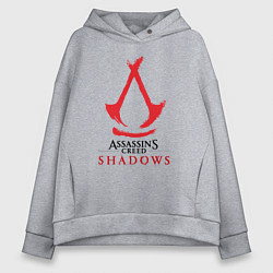 Толстовка оверсайз женская Assassins Creed Shadows - badge, цвет: меланж