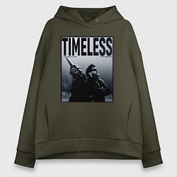 Толстовка оверсайз женская Timeless, цвет: хаки