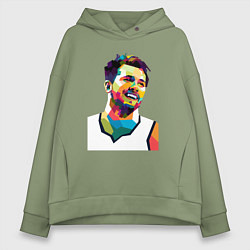 Толстовка оверсайз женская Luka smile, цвет: авокадо