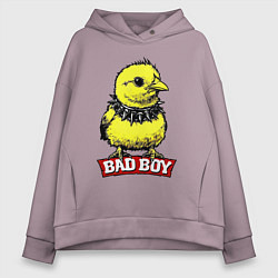 Толстовка оверсайз женская Bad boy chicken, цвет: сиреневый