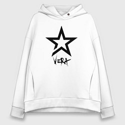 Толстовка оверсайз женская Vera - star, цвет: белый