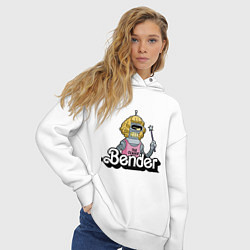 Толстовка оверсайз женская Gender Bender, цвет: белый — фото 2