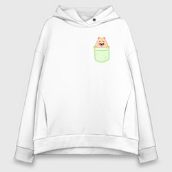 Толстовка оверсайз женская Han quokka in pocket, цвет: белый