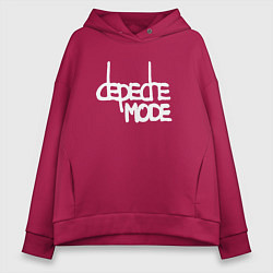 Толстовка оверсайз женская Depeche Mode - exciter logo, цвет: маджента