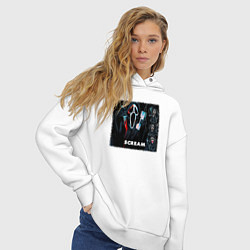 Толстовка оверсайз женская Крик с телефоном, цвет: белый — фото 2