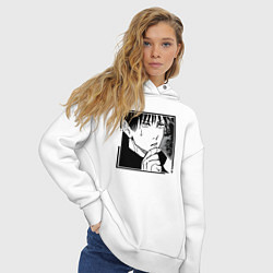 Толстовка оверсайз женская Мегуми фусигуро, цвет: белый — фото 2