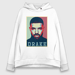 Толстовка оверсайз женская Drake, цвет: белый