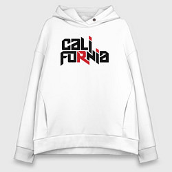 Толстовка оверсайз женская USA - California, цвет: белый