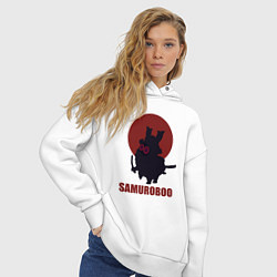 Толстовка оверсайз женская Банбу самурай, цвет: белый — фото 2