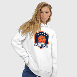 Толстовка оверсайз женская Stars basketball, цвет: белый — фото 2